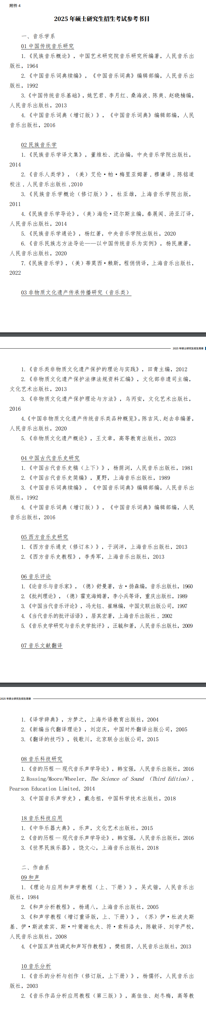 2025<a href=https://www.211g.cn/tag/zhongguo.html target=_blank class=infotextkey>中国</a>音乐<a href=https://www.211g.cn/tag/xueyuan.html target=_blank class=infotextkey>学院</a>考研参考书目