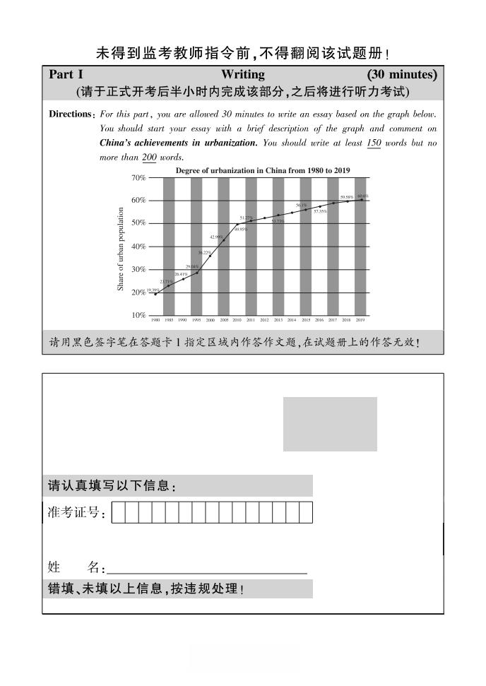 2021年6月英语六级<a href=https://www.211g.cn/tag/kaoshi.html target=_blank class=infotextkey>考试</a>真题试卷<a href=https://www.211g.cn/tag/dianzi.html target=_blank class=infotextkey>电子</a>版（第一卷）