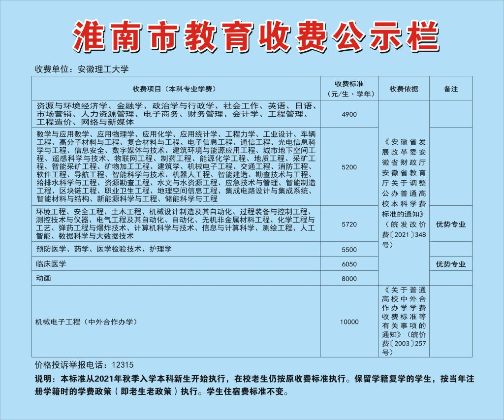 <a href=https://www.211g.cn/tag/anhui.html target=_blank class=infotextkey>安徽</a>理工<a href=https://www.211g.cn/tag/daxue.html target=_blank class=infotextkey>大学</a>学费详细说明