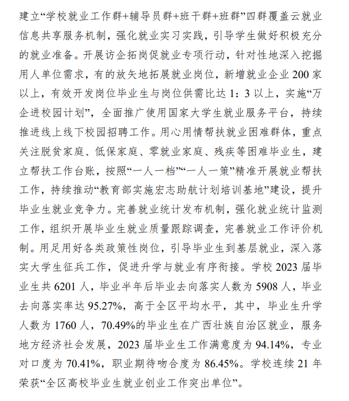2023届<a href=https://www.211g.cn/tag/guangxi.html target=_blank class=infotextkey>广西</a><a href=https://www.211g.cn/tag/zhiye.html target=_blank class=infotextkey>职业</a><a href=https://www.211g.cn/tag/jishu.html target=_blank class=infotextkey>技术</a><a href=https://www.211g.cn/tag/xueyuan.html target=_blank class=infotextkey>学院</a>就业率