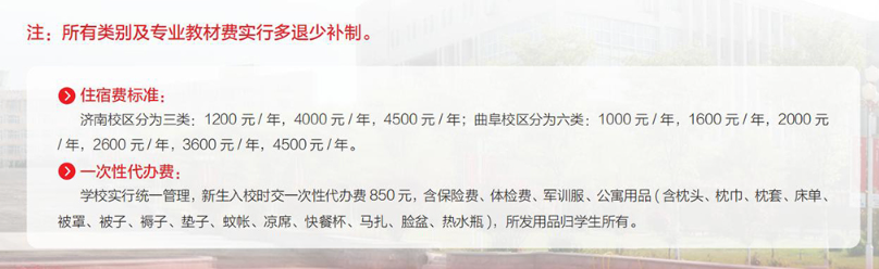 齐鲁理工<a href=https://www.211g.cn/tag/xueyuan.html target=_blank class=infotextkey>学院</a>学费明细